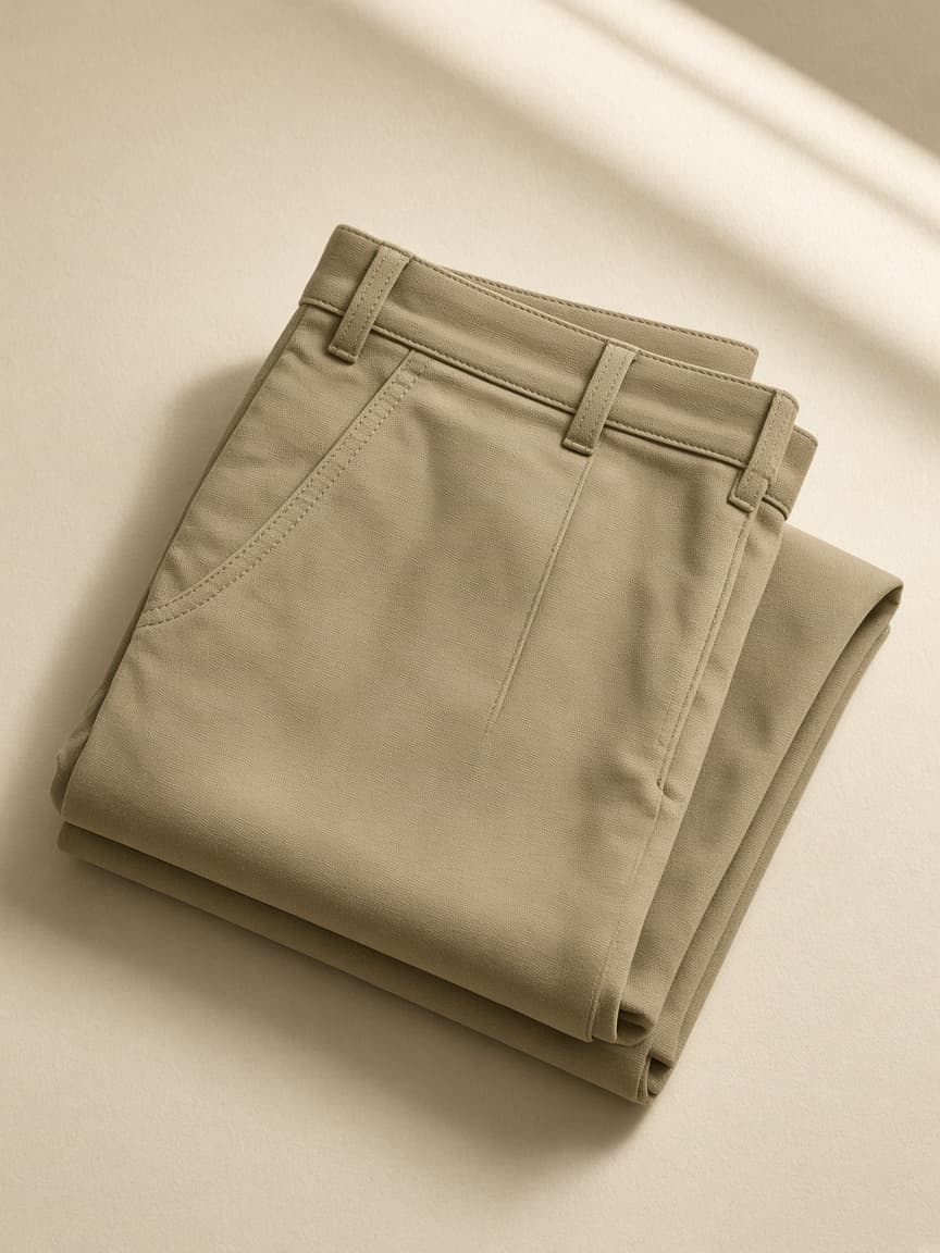 Khaki Cotton Chinos